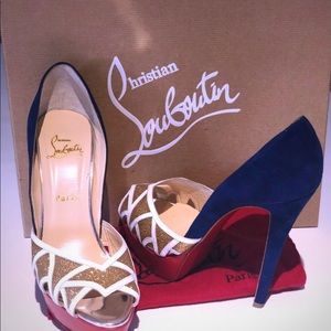 Authentic Christian Louboutin Peep Toe Platform
